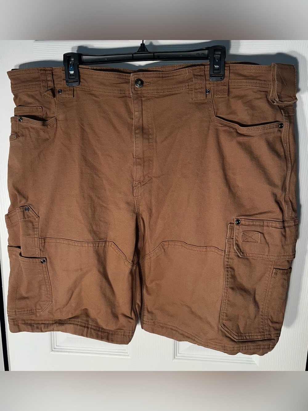 Duluth Trading Flex Fire Hose Cargo Shorts Men’s 46 Workwear Utility Brown/Tan